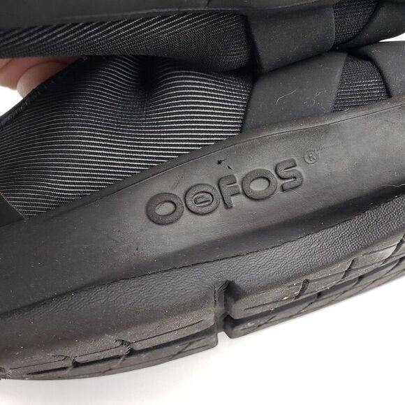 Oofos OOmg Low Shoes Mens Size 10 Black Green Recovery Slip On Comfort Walking - Picture 9 of 13
